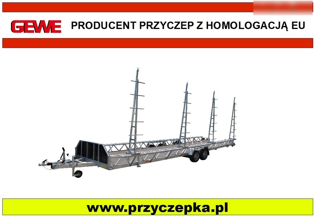 Gewe P3500 G/1 przyczepa do transportu basenów 8,5x1,93 m - Низкорамный прицеп: фото 1
