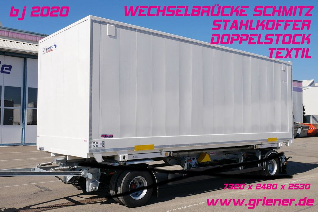 Schmitz Cargobull WKSTG 7,45 /STAHLKOFFER / TEXTIL / DOPPELSTOCK - Прицеп-контейнеровоз/ Сменный кузов: фото 1 Schmitz Cargobull WKSTG 7,45 /STAHLKOFFER / TEXTIL / DOPPELSTOCK - Прицеп-контейнеровоз/ Сменный кузов: фото 1