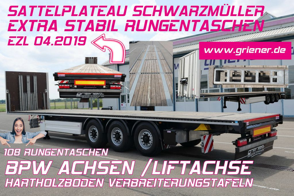 Schwarzmüller S1 / VERSTÄRKT 20 t-4 m /LIFT /BPW / RUNGENT. 6t  - Полуприцеп бортовой/ Платформа: фото 1