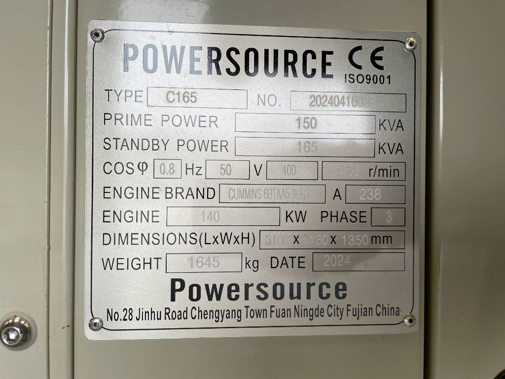 Cummins 6BTAA5.9-G12 - 165 kVA Generator - DPX-19838  в лизинг Cummins 6BTAA5.9-G12 - 165 kVA Generator - DPX-19838: фото 6