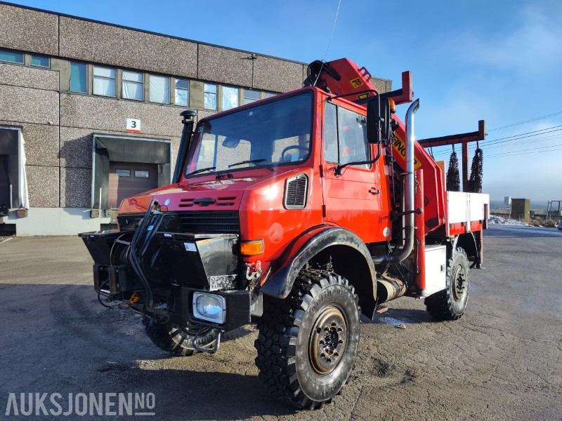 1993 MERCEDES-BENZ UNIMOG U 1650 MOTORREDSKAP MED PALFINGER KRAN OG VINSJ - Грузовик бортовой/ Платформа: фото 1 1993 MERCEDES-BENZ UNIMOG U 1650 MOTORREDSKAP MED PALFINGER KRAN OG VINSJ - Грузовик бортовой/ Платформа: фото 1