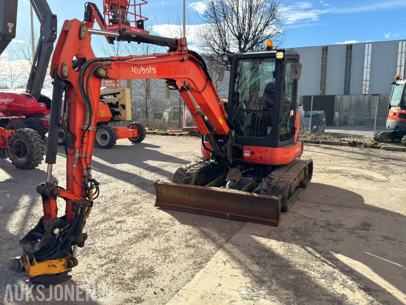 2014 Kubota U48-4, 5 t minigraver med skjær, 3 skuffer, tiltrotator - Мини-экскаватор: фото 1 2014 Kubota U48-4, 5 t minigraver med skjær, 3 skuffer, tiltrotator - Мини-экскаватор: фото 1