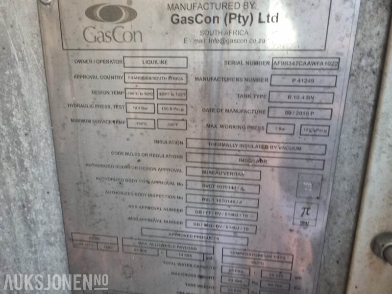 Прицеп 2011 CA MULLER LNG TRAILER gasshenger: фото 27