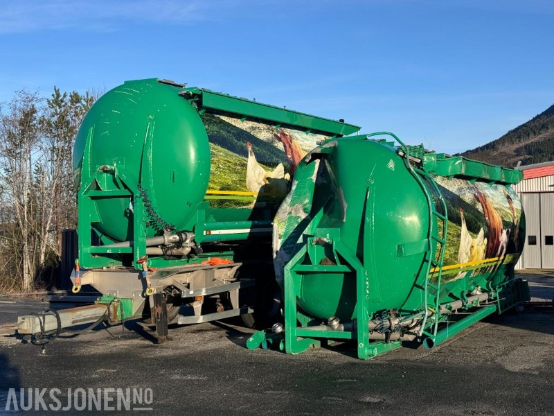 Прицеп 2017 VM TARM Tankhengerchassis i rustfri utførelse inkludert 2 Aluminiumstanker - Skadet - Selges som dele objekter samlet: фото 1