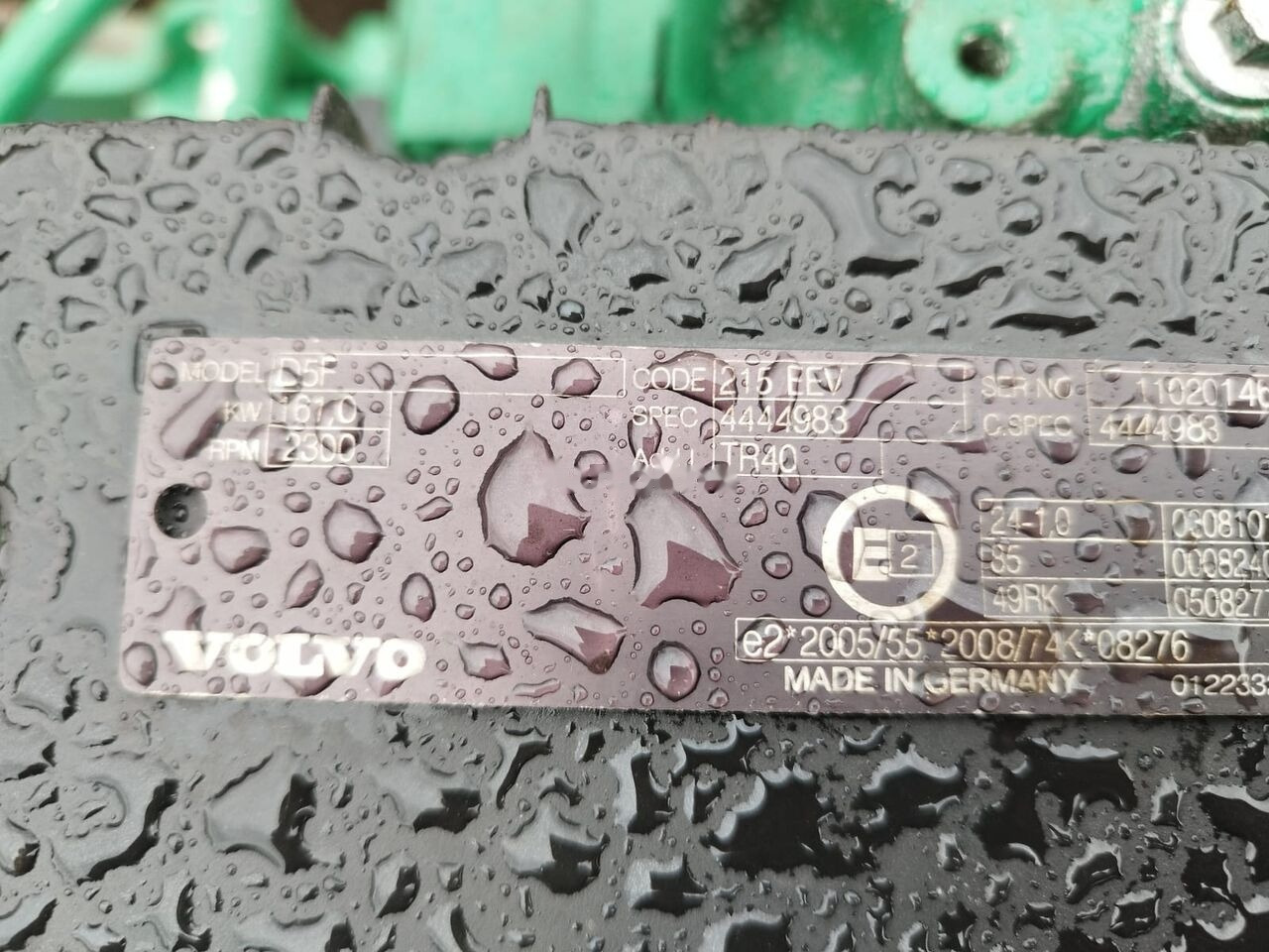 Volvo D5F 215 EEV Volvo - Двигатель для Грузовиков: фото 1 Volvo D5F 215 EEV Volvo - Двигатель для Грузовиков: фото 1