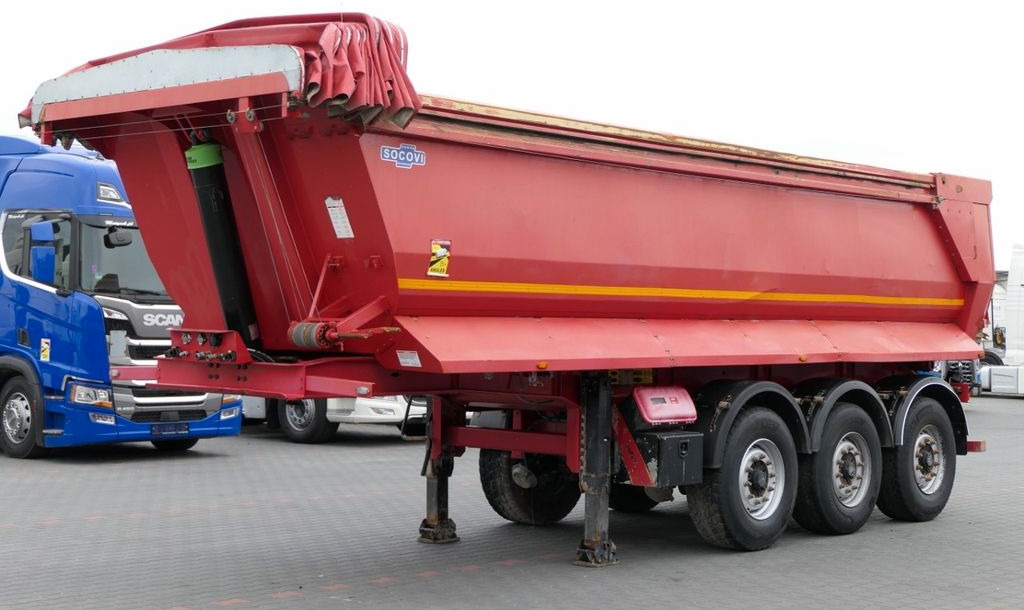 Benalu SOCOVI WYWROTKA 25 m3 / STALOWA RYNNA HP / 2016  - Тентованный полуприцеп: фото 1