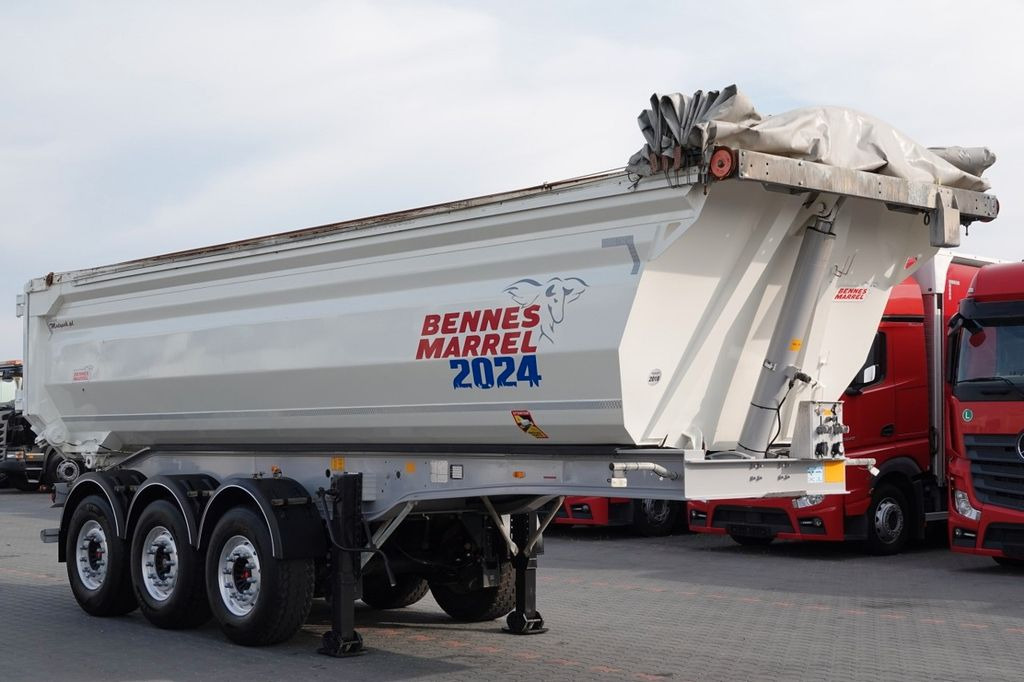 Benalu WYWROTKA 27 m3 / STALOWA / RYNNA WANNA HP / oś p  - Тентованный полуприцеп: фото 1