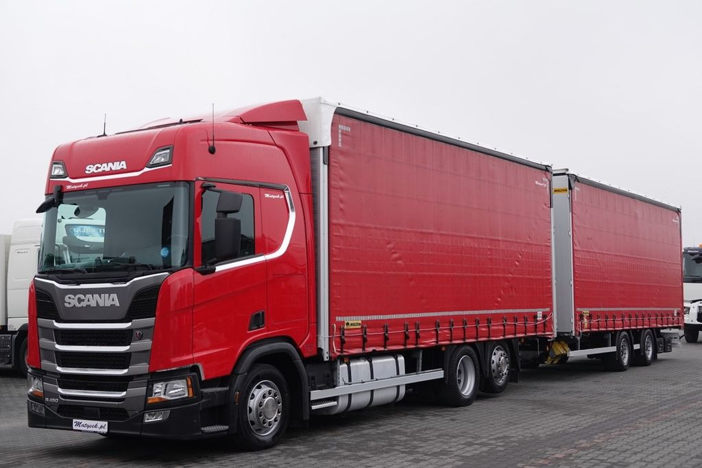 Scania R 450 / ZESTAW TANDEM 120 M3 / PRZEJAZDOWY / 201 - Тентованный грузовик: фото 1 Scania R 450 / ZESTAW TANDEM 120 M3 / PRZEJAZDOWY / 201 - Тентованный грузовик: фото 1
