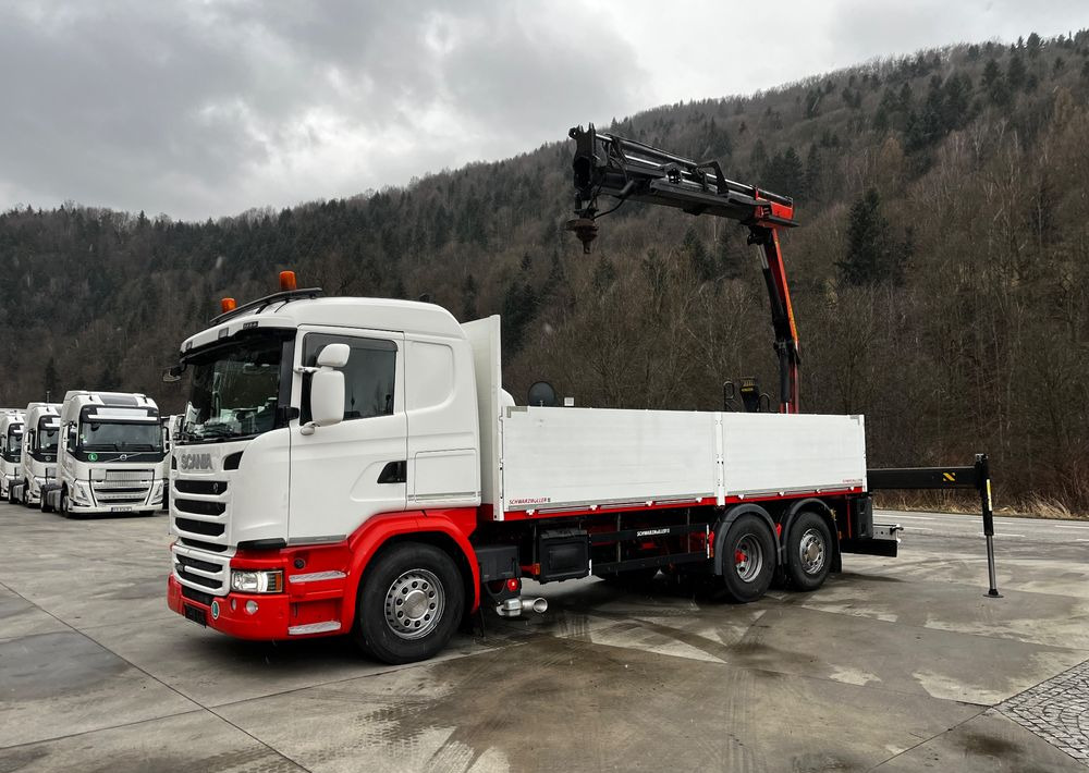 Scania G450 // 6x2// Skrzynia 6.40x2.49 // HDS Palfinger // Oś skrętna podnoszona // - Грузовик бортовой/ Платформа, Автоманипулятор: фото 1 Scania G450 // 6x2// Skrzynia 6.40x2.49 // HDS Palfinger // Oś skrętna podnoszona // - Грузовик бортовой/ Платформа, Автоманипулятор: фото 1