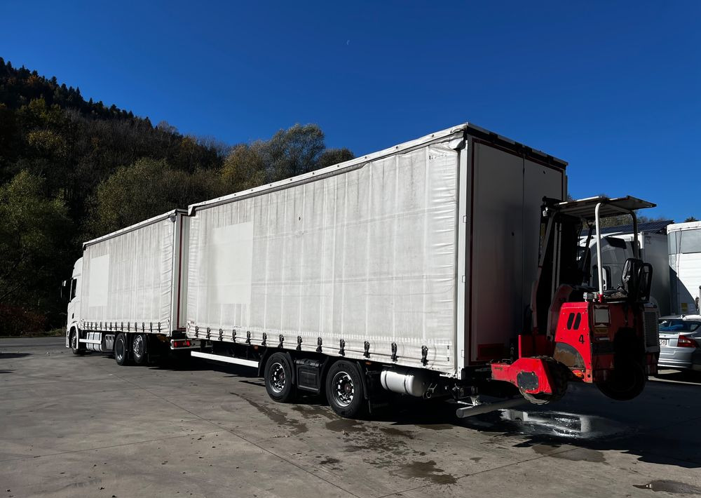 Scania R410 Tandem // 7.7+7.7 // Wózek Palfinger F3-203 2014 Rok // Zestaw // Przyczepa Krone // - Тентованный грузовик: фото 1 Scania R410 Tandem // 7.7+7.7 // Wózek Palfinger F3-203 2014 Rok // Zestaw // Przyczepa Krone // - Тентованный грузовик: фото 1