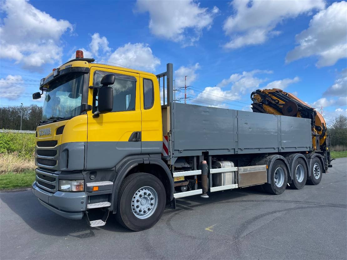 Scania G400 8x4 met effer 650 crane with jib  - Автоманипулятор, Грузовик бортовой/ Платформа: фото 1