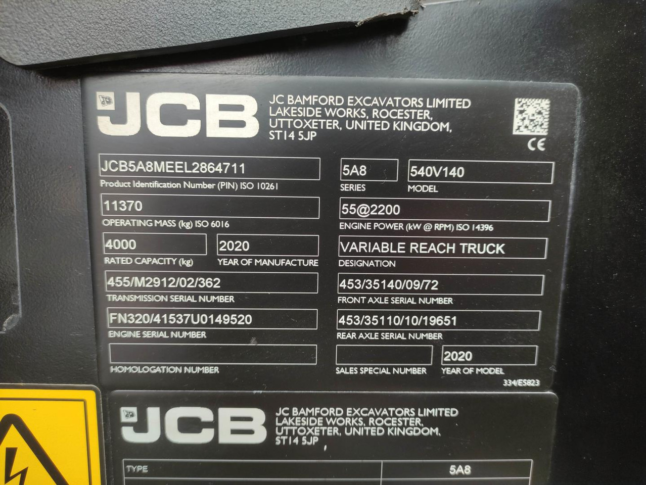 JCB 540V140 Hi Viz в лизинг JCB 540V140 Hi Viz: фото 7