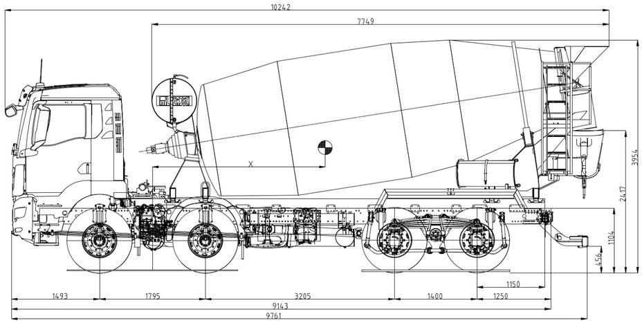 MAN TGS 44.400 8x4 EURO 2 FML 13M3 - Автобетоносмеситель: фото 1 MAN TGS 44.400 8x4 EURO 2 FML 13M3 - Автобетоносмеситель: фото 1