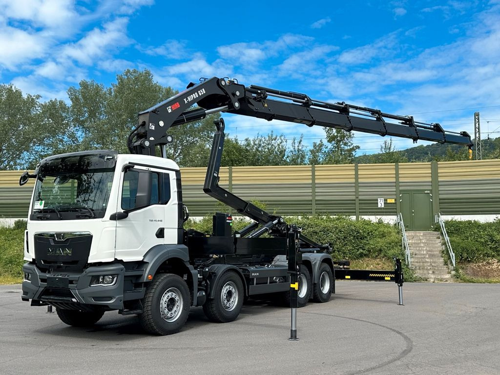MAN TGS 35.520 8x4 Abrollkipper + Kran HIAB 658E6 - Крюковой мультилифт, Автоманипулятор: фото 1 MAN TGS 35.520 8x4 Abrollkipper + Kran HIAB 658E6 - Крюковой мультилифт, Автоманипулятор: фото 1