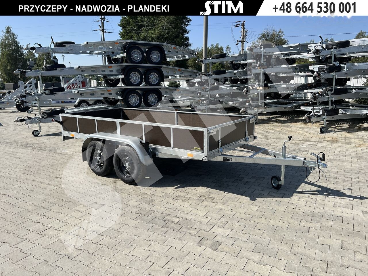 Stim S12-075/3415R + przednia burta otwierana + wzmocnienia ramy - Прицеп для легкового автомобиля: фото 1