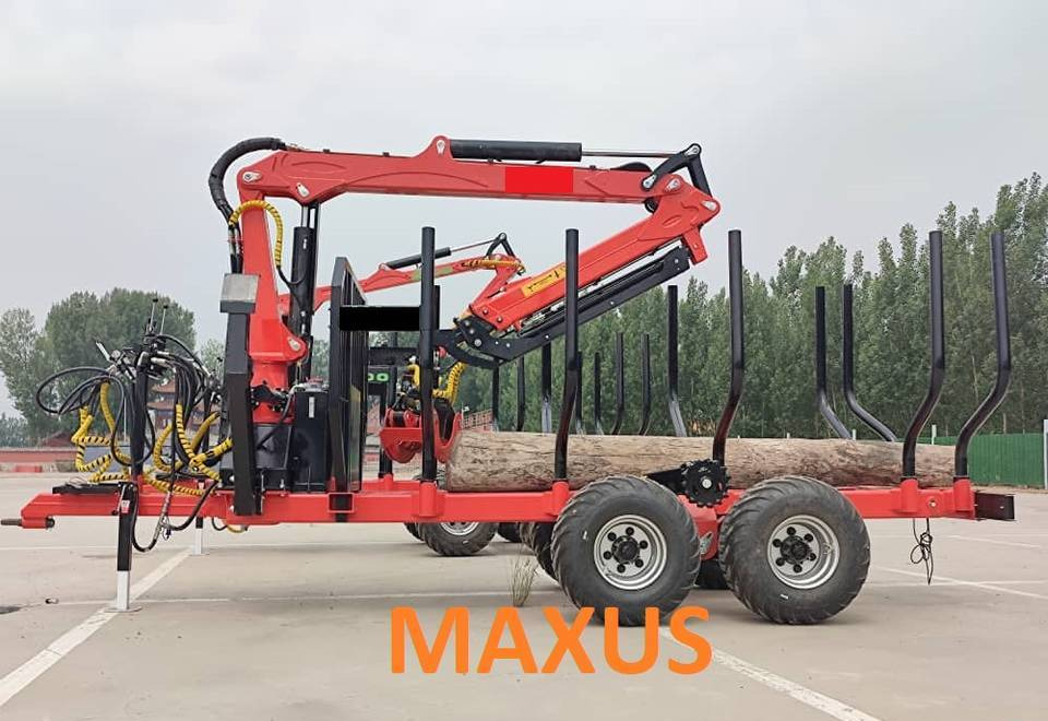 NEW 10 TON Trailer with 2 TON Crane MAXUS Warranty up to 10 YEARS    НОВИЙ причіп 10 ТОН Кран 2 ТОНИ MAXUS Гарантія до 10 РОКІВ   NOWA przyczepa 10 TON Żuraw 2 TONY MAXUS Gwarancja do 10 LAT - Лесной прицеп: фото 1