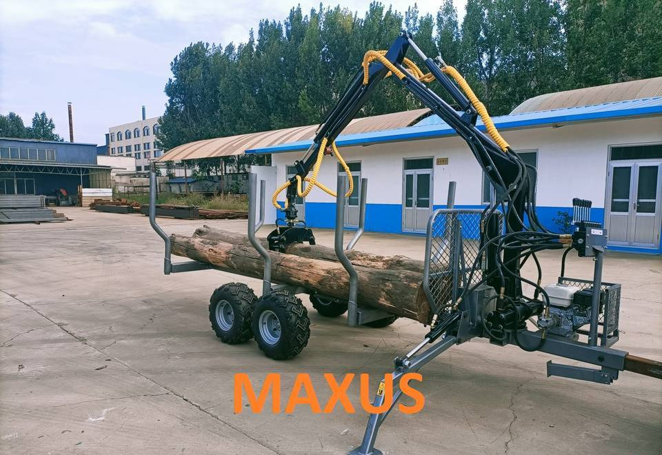 NEW MAXUS 3T Forest Trailer 3.8m Crane Warranty | НОВА лісова прицепа 3Т Кран 3,8м MAXUS Гарантія - Лесной прицеп: фото 1