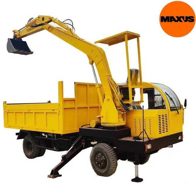 NEW MAXUS Trailer with HDS Crane for 2 Tons Warranty НОВА Копарка Прицеп з HDS Журавль Двиг 2 тони MAXUS Гарантія NOWA Koparka Przyczepa HDS Żuraw Dźwig 2 tony MAXUS - Экскаватор-погрузчик: фото 1