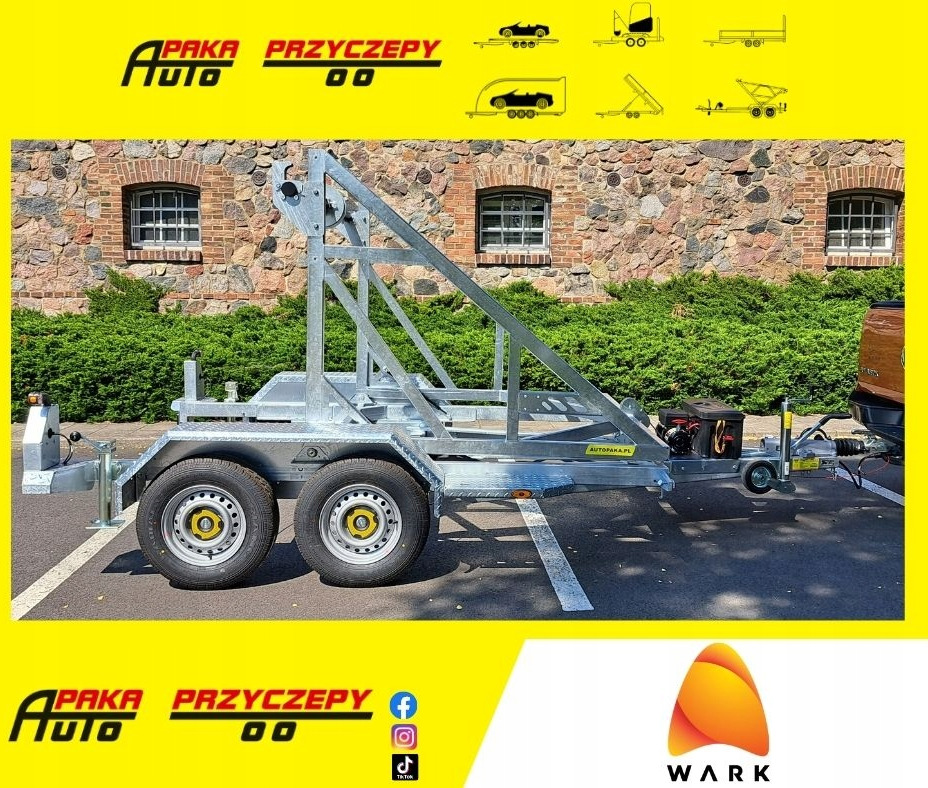 MEGA CENA-PRZYCZEPA KABLOWA Z WCIĄGARKĄ ELEKTRYCZNĄ 4530 KG, DMC 3500 KG - Кабельный транспортер: фото 1 MEGA CENA-PRZYCZEPA KABLOWA Z WCIĄGARKĄ ELEKTRYCZNĄ 4530 KG, DMC 3500 KG - Кабельный транспортер: фото 1