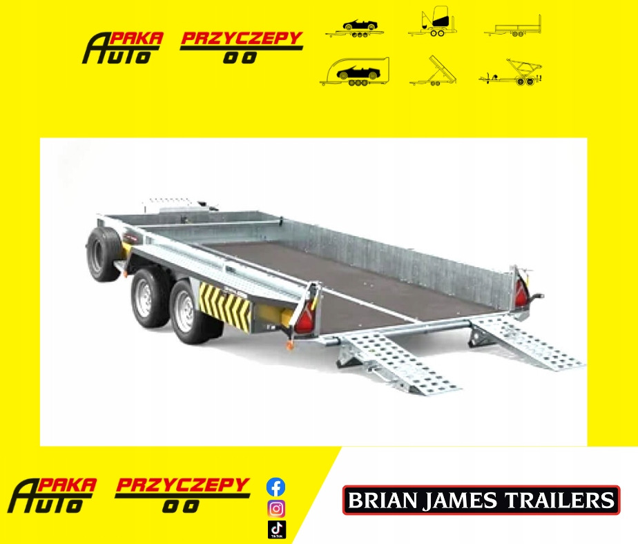 PRZYCZEPA BUDOWLANA DO KOPARKI MINIKOPARKI UCHYLNA - Прицеп для спецтехники: фото 1