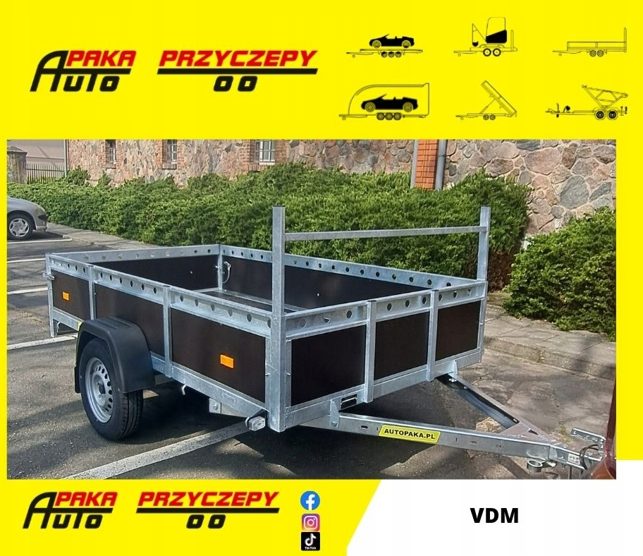 Przyczepka skrzyniowa lekka do przewozu DMC 750 4 modele - Прицеп для легкового автомобиля: фото 1 Przyczepka skrzyniowa lekka do przewozu DMC 750 4 modele - Прицеп для легкового автомобиля: фото 1