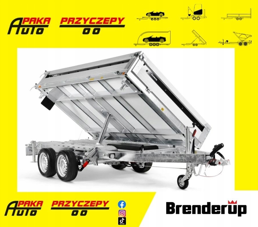 Wywrotka trójstronna 3,25x1,80 Brenderup 3500 - Самосвальный прицеп: фото 1