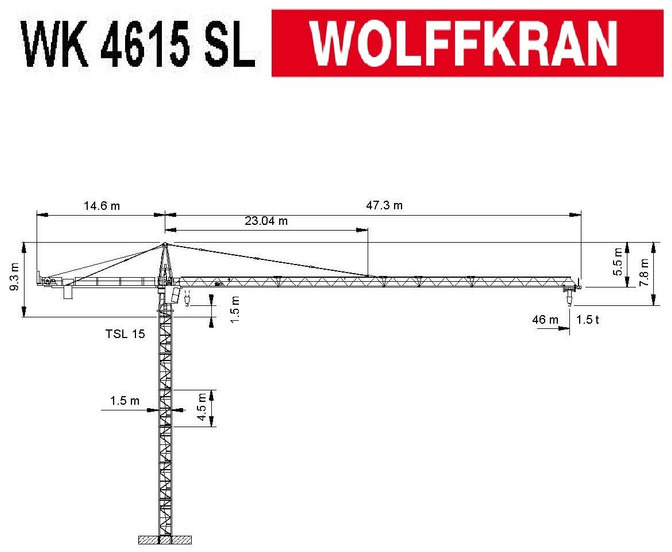 Wolff 4615SL - Башенный кран: фото 1