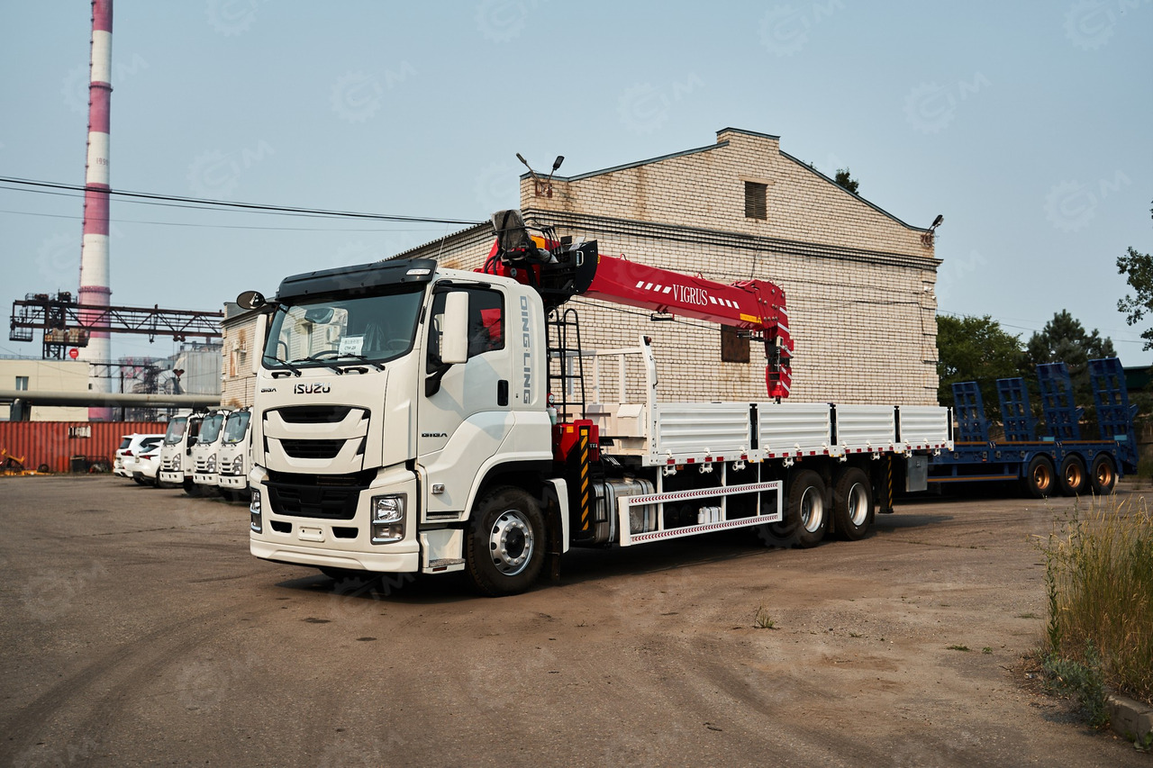 Новый Грузовик бортовой/ Платформа, Автоманипулятор ISUZU c КМУ SHS3005 г/п 12 т: фото 6