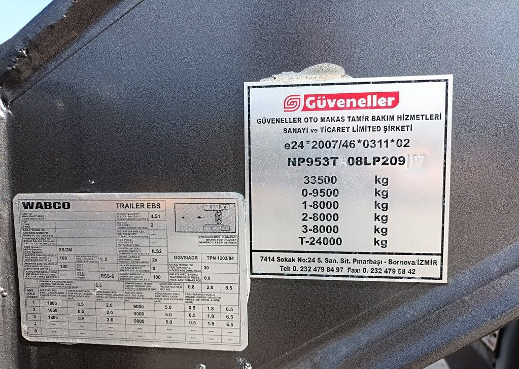 Новый Полуприцеп-контейнеровоз/ Сменный кузов Guveneller HKT: фото 18