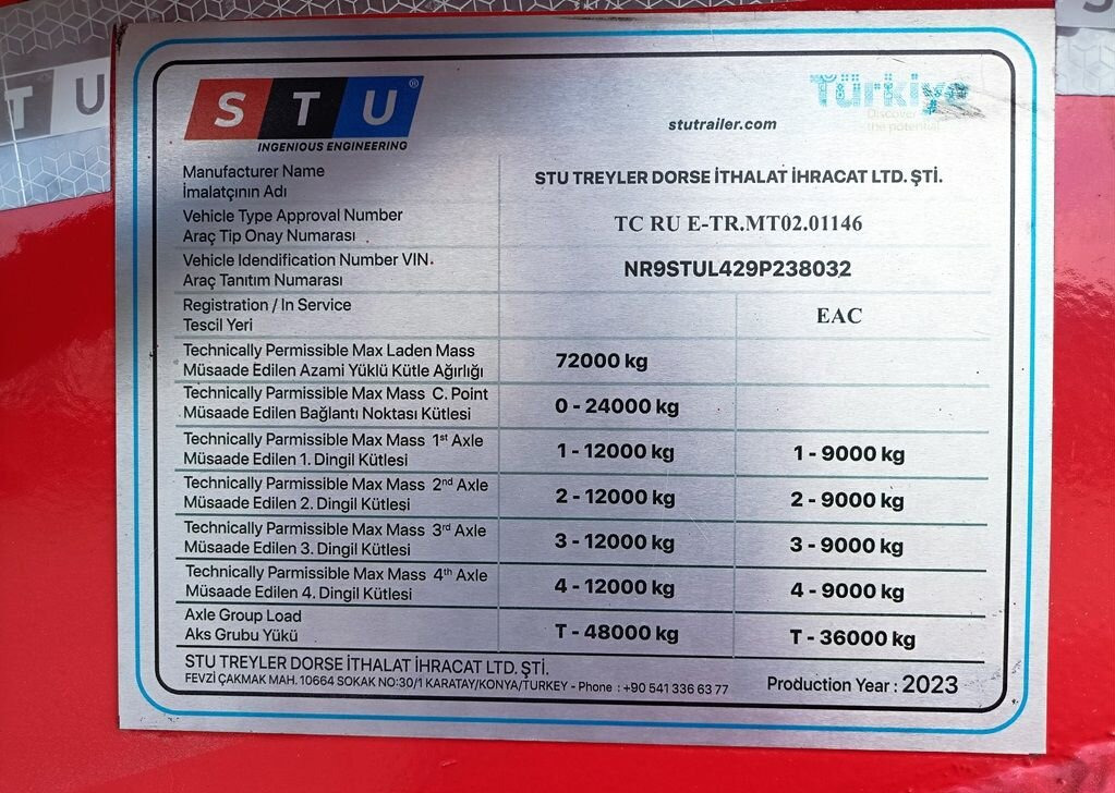 Новый Низкорамный полуприцеп STU STUL429 низкорамный раздвижной: фото 28