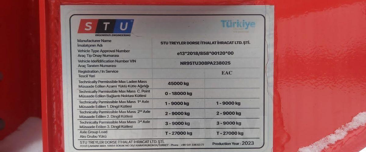 Новый Полуприцеп-контейнеровоз/ Сменный кузов STU Trailer STU308: фото 12