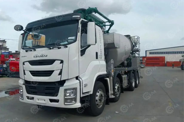 Автобетоносмеситель на шасси ISUZU 8x4 дв 309 Kw, бочка 7м3 с распределительной стрелой 28м и н - Автобетононасос: фото 2 Автобетоносмеситель на шасси ISUZU 8x4 дв 309 Kw, бочка 7м3 с распределительной стрелой 28м и н - Автобетононасос: фото 2