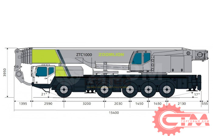 Автокран Zoomlion ZTC1000V - Автокран: фото 1 Автокран Zoomlion ZTC1000V - Автокран: фото 1