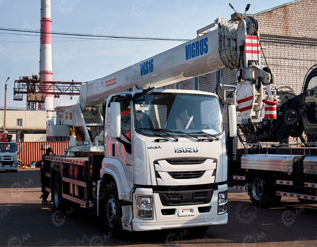 Автокран на шасси ISUZU 4x2 151кВт VIGRUS VGS16 гп 16т 5 секций 36,6м - Автоманипулятор: фото 1 Автокран на шасси ISUZU 4x2 151кВт VIGRUS VGS16 гп 16т 5 секций 36,6м - Автоманипулятор: фото 1