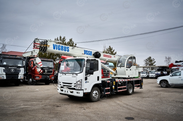 Новый Автокран Автокран на шасси ISUZU 4x4 дв 94kw крановая установка VIGRUS VGS8 гп 8т., 5 секций, стрела 26м: фото 15