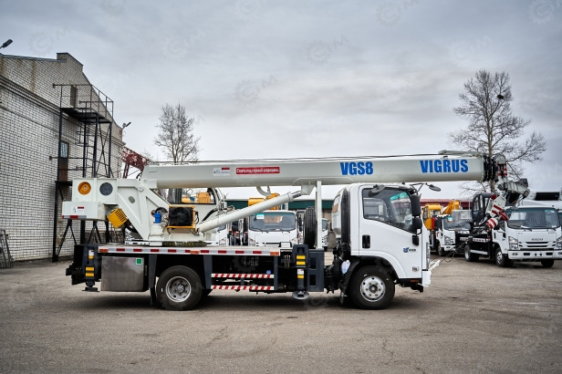Новый Автокран Автокран на шасси ISUZU 4x4 дв 94kw крановая установка VIGRUS VGS8 гп 8т., 5 секций, стрела 26м: фото 26