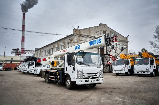 Новый Автокран Автокран на шасси ISUZU 4x4 дв 94kw крановая установка VIGRUS VGS8 гп 8т., 5 секций, стрела 26м: фото 22