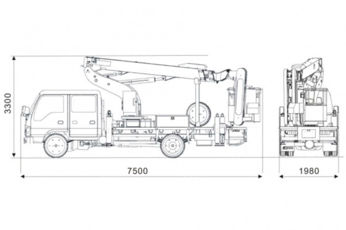 Автовышка AICHI на шасси ISUZU 4Х2 дв 88kw двойная кабина высота подъёма 16,6м - Автовышка: фото 3 Автовышка AICHI на шасси ISUZU 4Х2 дв 88kw двойная кабина высота подъёма 16,6м - Автовышка: фото 3