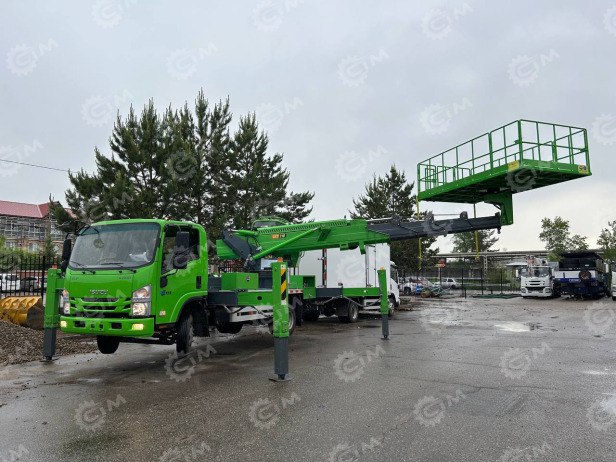 Автовышка на шасси ISUZU 4Х2 дв 96 kw высота подъёма 21м люлька 2х4м гп 1 тонна - Грузовик с подъемником: фото 1 Автовышка на шасси ISUZU 4Х2 дв 96 kw высота подъёма 21м люлька 2х4м гп 1 тонна - Грузовик с подъемником: фото 1