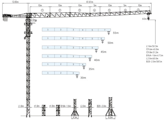 Башенный кран Dahan QTZ125(6015) гп 10т, высота под крюком 20,5м, длина стрелы 30м, гп на конце - Башенный кран: фото 1 Башенный кран Dahan QTZ125(6015) гп 10т, высота под крюком 20,5м, длина стрелы 30м, гп на конце - Башенный кран: фото 1