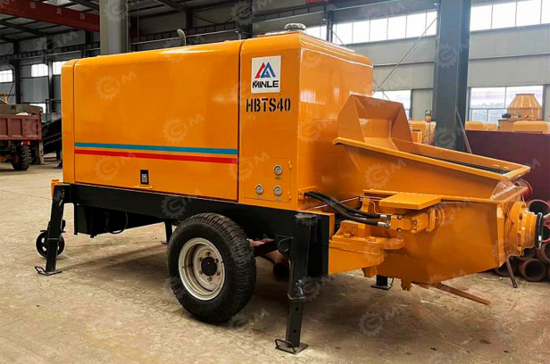 Бетононасос MINLE HBTS40-13-85 дизельный, труба 100м, с колёсами для ж/д колеи - Бетононасос стационарный: фото 1 Бетононасос MINLE HBTS40-13-85 дизельный, труба 100м, с колёсами для ж/д колеи - Бетононасос стационарный: фото 1
