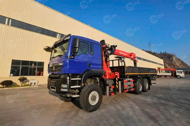 Бортовой грузовик HOWO 6x6 дв 480лс кму КМУ SUNHUNK S3005 гп 12т - Бортовой грузовик/ Платформа: фото 3 Бортовой грузовик HOWO 6x6 дв 480лс кму КМУ SUNHUNK S3005 гп 12т - Бортовой грузовик/ Платформа: фото 3