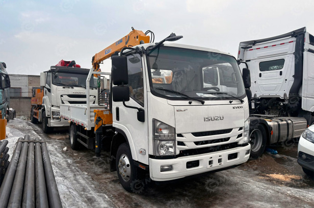 Бортовой грузовик ISUZU 4x2 дв 103kw кму XCMG SQS68-3, гп 3,2т стрела 7,7м кузов 4200×2100×400 - Бортовой грузовик/ Платформа: фото 5 Бортовой грузовик ISUZU 4x2 дв 103kw кму XCMG SQS68-3, гп 3,2т стрела 7,7м кузов 4200×2100×400 - Бортовой грузовик/ Платформа: фото 5
