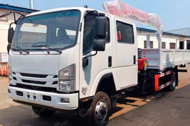 Бортовой грузовик ISUZU 4x2 дв 139kw сдвоенная кабина гп 5 тонн c кму XCMG SQS125 гп 5т, 4 секц - Грузовик бортовой/ Платформа, Автоманипулятор: фото 1 Бортовой грузовик ISUZU 4x2 дв 139kw сдвоенная кабина гп 5 тонн c кму XCMG SQS125 гп 5т, 4 секц - Грузовик бортовой/ Платформа, Автоманипулятор: фото 1