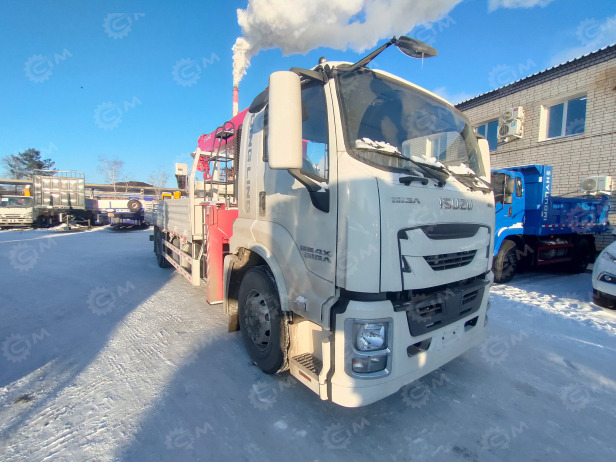 Бортовой грузовик ISUZU 4x2 дв 151kw гп 10 тонн c кму UNIC URV806 гп 8 тонн 6 секций 19м кузов - Грузовик бортовой/ Платформа: фото 1 Бортовой грузовик ISUZU 4x2 дв 151kw гп 10 тонн c кму UNIC URV806 гп 8 тонн 6 секций 19м кузов - Грузовик бортовой/ Платформа: фото 1