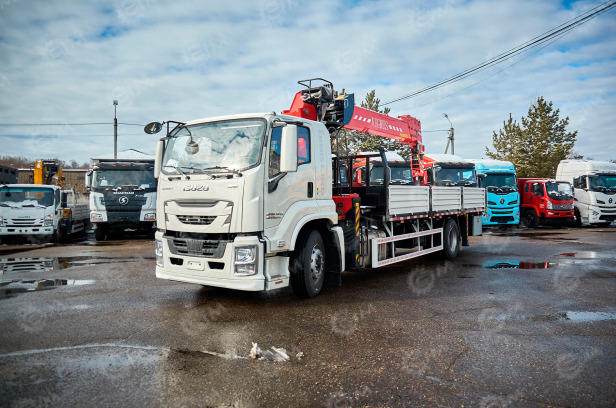 Бортовой грузовик ISUZU 4x2 дв 221kw c кму VIGRUS SHS2505 гп 10 тонн 5 секций, 17,3м - Грузовик бортовой/ Платформа: фото 1 Бортовой грузовик ISUZU 4x2 дв 221kw c кму VIGRUS SHS2505 гп 10 тонн 5 секций, 17,3м - Грузовик бортовой/ Платформа: фото 1