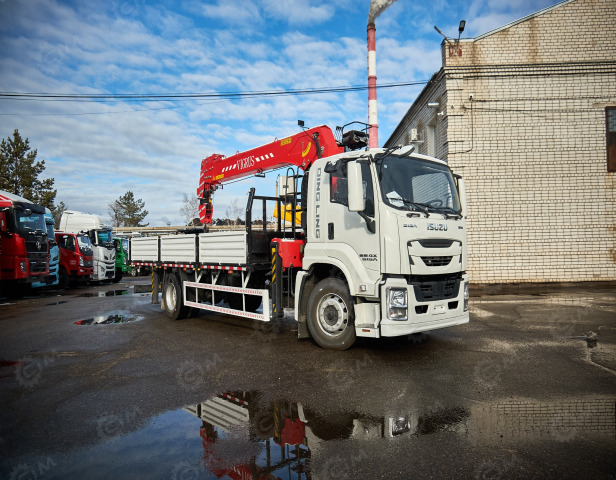 Бортовой грузовик ISUZU 4x2 г/п 10т дв 151кВт/205л.с. c КМУ VIGRUS SHS2505 г/п 10т 5 секций 17,3м - Грузовик бортовой/ Платформа: фото 1 Бортовой грузовик ISUZU 4x2 г/п 10т дв 151кВт/205л.с. c КМУ VIGRUS SHS2505 г/п 10т 5 секций 17,3м - Грузовик бортовой/ Платформа: фото 1