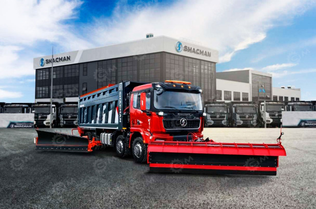 Комбинированная дорожная машина на базе самосвала Shacman 8х4 дв 430 л.с. бункер 14м3 - Снегоуборочная машина: фото 1 Комбинированная дорожная машина на базе самосвала Shacman 8х4 дв 430 л.с. бункер 14м3 - Снегоуборочная машина: фото 1