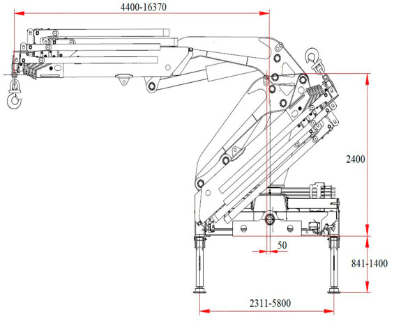 Кран манипулятор VIGRUS GSQZ330.6 г/п 16,5т 6 выдвижных секций (без шасси, пульт ДУ) - Кран-манипулятор: фото 1 Кран манипулятор VIGRUS GSQZ330.6 г/п 16,5т 6 выдвижных секций (без шасси, пульт ДУ) - Кран-манипулятор: фото 1