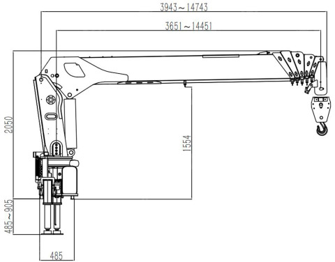 Кран манипулятор (без шасси) Chang Xing SQS100-6 гп 4т 6 секции стрела 14,7м - Кран-манипулятор: фото 1 Кран манипулятор (без шасси) Chang Xing SQS100-6 гп 4т 6 секции стрела 14,7м - Кран-манипулятор: фото 1